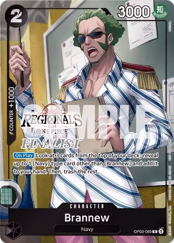 Brannew (Offline Regional 2024) [Finalist] (OP03-089), One Piece Promotion Cards — One Piece card price