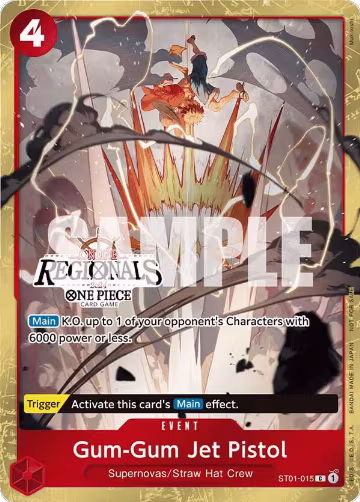 Gum-Gum Jet Pistol (Online Regional 2024) [Participant] (ST01-015), One Piece Promotion Cards — One Piece card price