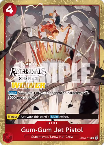 Gum-Gum Jet Pistol (Offline Regional 2024) [Winner] (ST01-015), One Piece Promotion Cards — One Piece card price