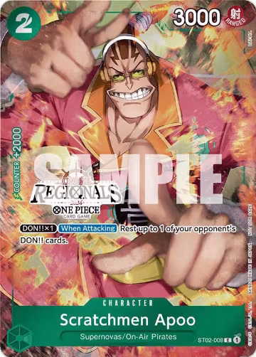 Scratchmen Apoo (Online Regional 2024) [Participant] (ST02-008), One Piece Promotion Cards — One Piece card price