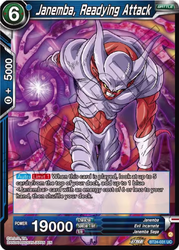 Janemba, Readying Attack (BT24-031), Beyond Generations — DB Super card price