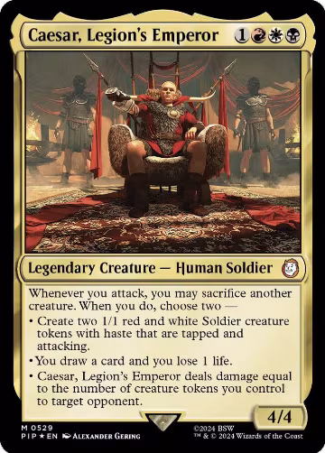 Caesar, Legion's Emperor (Surge Foil) (529), Universes Beyond: Fallout — Magic card price