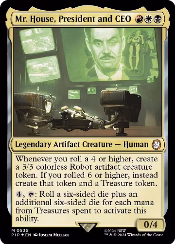 Mr. House, President and CEO (Surge Foil) (535), Universes Beyond: Fallout — Magic card price