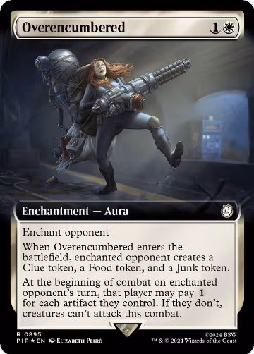 Overencumbered (Extended Art) (Surge Foil) (895), Universes Beyond: Fallout — Magic card price
