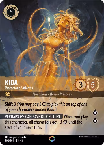Kida - Protector of Atlantis (Enchanted) (206/204), Into the Inklands — Lorcana card price