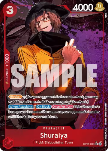 Shuraiya (Alternate Art) (OP06-009), Wings of the Captain — One Piece card price