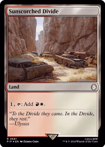 Sunscorched Divide (Surge Foil) (681), Universes Beyond: Fallout — Magic card price