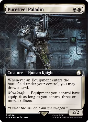 Puresteel Paladin (Extended Art) (Surge Foil) (984), Universes Beyond: Fallout — Magic card price
