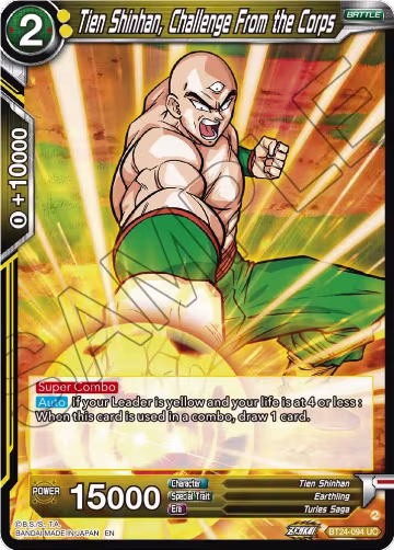 Tien Shinhan, Challenge From the Corps (BT24-094), Beyond Generations — DB Super card price