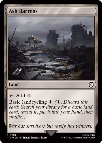 Ash Barrens (Surge Foil) (781), Universes Beyond: Fallout — Magic card price