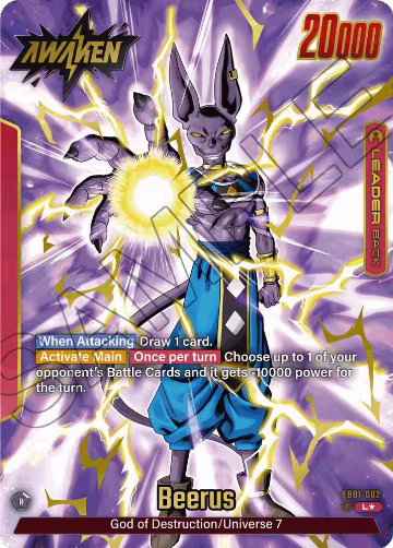 Beerus - FB01-002 (Alternate Art) (FB01-002), Awakened Pulse — DB Fusion card price