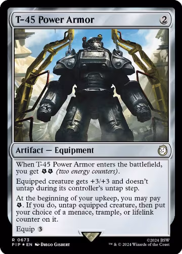T-45 Power Armor (Surge Foil) (673), Universes Beyond: Fallout — Magic card price