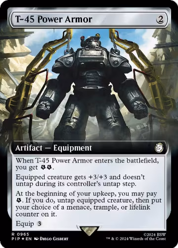 T-45 Power Armor (Extended Art) (Surge Foil) (965), Universes Beyond: Fallout — Magic card price