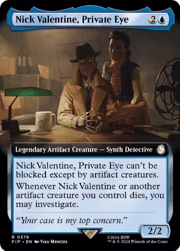 Nick Valentine, Private Eye (Extended Art) (378), Universes Beyond: Fallout — Magic card price