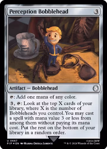 Perception Bobblehead (Surge Foil) (667), Universes Beyond: Fallout — Magic card price