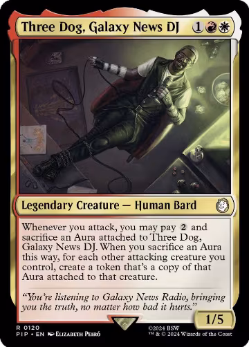 Three Dog, Galaxy News DJ (120), Universes Beyond: Fallout — Magic card price