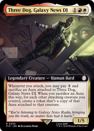 Three Dog, Galaxy News DJ (Extended Art) (430), Universes Beyond: Fallout — Magic card price