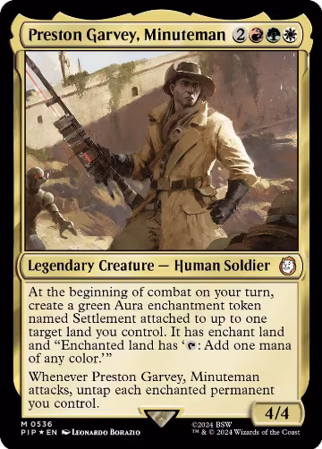 Preston Garvey, Minuteman (Surge Foil) (536), Universes Beyond: Fallout — Magic card price