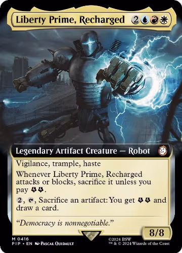 Liberty Prime, Recharged (Extended Art) (416), Universes Beyond: Fallout — Magic card price