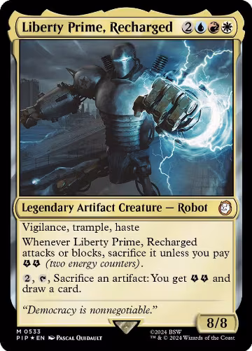 Liberty Prime, Recharged (Surge Foil) (533), Universes Beyond: Fallout — Magic card price