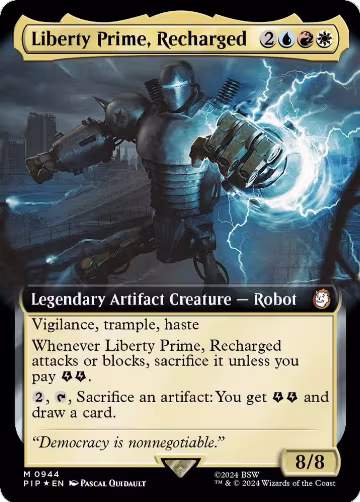Liberty Prime, Recharged (Extended Art) (Surge Foil) (944), Universes Beyond: Fallout — Magic card price
