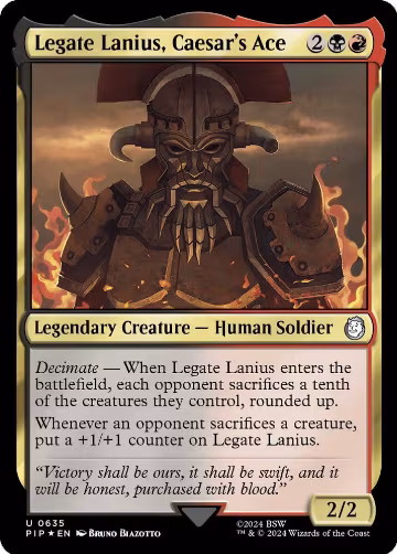 Legate Lanius, Caesar's Ace (Surge Foil) (635), Universes Beyond: Fallout — Magic card price