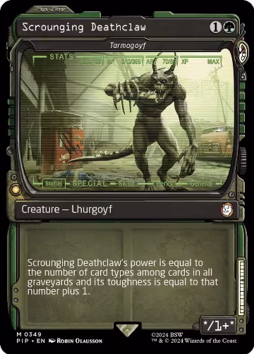 Scrounging Deathclaw - Tarmogoyf (Showcase) (349), Universes Beyond: Fallout — Magic card price