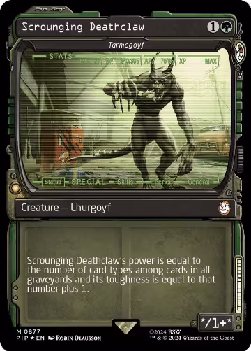 Scrounging Deathclaw - Tarmogoyf (Showcase) (Surge Foil) (877), Universes Beyond: Fallout — Magic card price