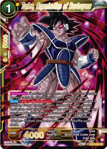 Turles, Organization of Destroyers (BT24-099), Beyond Generations — DB Super card price