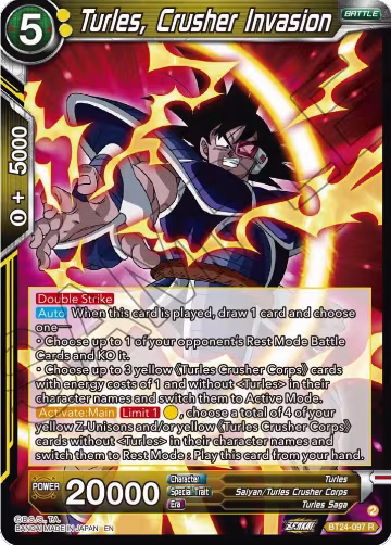 Turles, Crusher Invasion (BT24-097), Beyond Generations — DB Super card price