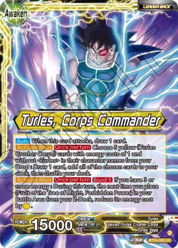Turles // Turles, Corps Commander (BT24-080), Beyond Generations — DB Super card price
