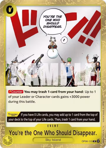 You're the One Who Should Disappear (OP06-115), Wings of the Captain — One Piece card price