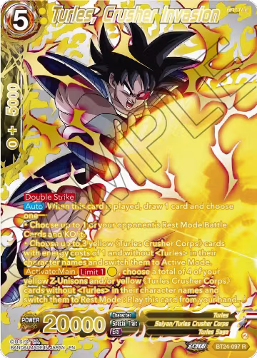 Turles, Crusher Invasion (Collector Booster Gold) (BT24-097), Beyond Generations — DB Super card price