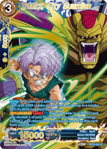 Trunks, City Guardian (Collector Booster Gold) (BT24-036), Beyond Generations — DB Super card price