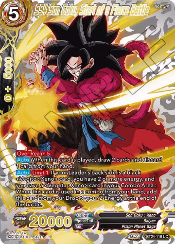 SS4 Son Goku, Start of a Fierce Battle (Collector Booster Gold) (BT24-116), Beyond Generations — DB Super card price