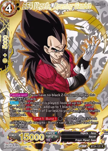 SS4 Vegeta, Opening Gambit (Collector Booster Gold) (BT24-121), Beyond Generations — DB Super card price