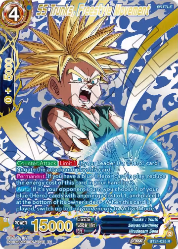 SS Trunks, Freestyle Movement (Collector Booster Gold) (BT24-035), Beyond Generations — DB Super card price