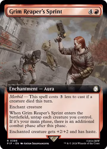 Grim Reaper's Sprint (Extended Art) (386), Universes Beyond: Fallout — Magic card price