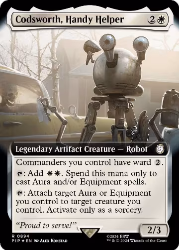 Codsworth, Handy Helper (Extended Art) (Surge Foil) (894), Universes Beyond: Fallout — Magic card price