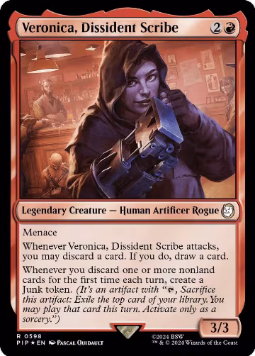 Veronica, Dissident Scribe (Surge Foil) (598), Universes Beyond: Fallout — Magic card price