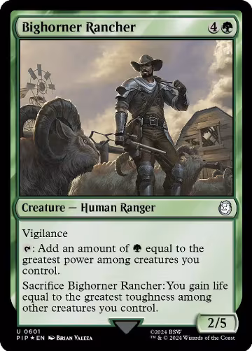 Bighorner Rancher (Surge Foil) (601), Universes Beyond: Fallout — Magic card price