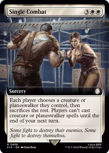 Single Combat (Extended Art) (458), Universes Beyond: Fallout — Magic card price