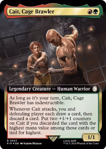 Cait, Cage Brawler (Extended Art) (Surge Foil) (937), Universes Beyond: Fallout — Magic card price