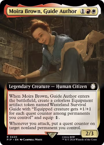 Moira Brown, Guide Author (Extended Art) (420), Universes Beyond: Fallout — Magic card price