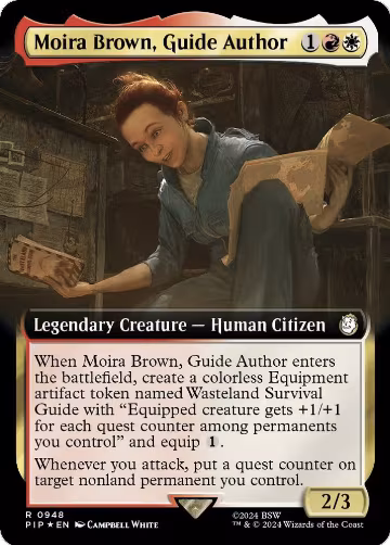 Moira Brown, Guide Author (Extended Art) (Surge Foil) (948), Universes Beyond: Fallout — Magic card price