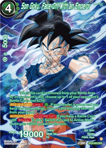 Son Goku, Face-Off With an Emperor (SPR) (BT24-063), Beyond Generations — DB Super card price