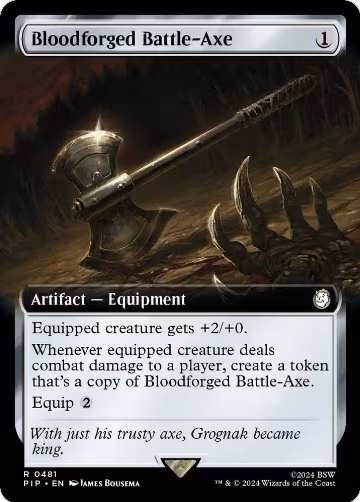 Bloodforged Battle-Axe (Extended Art) (481), Universes Beyond: Fallout — Magic card price