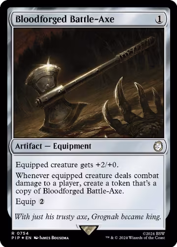 Bloodforged Battle-Axe (Surge Foil) (754), Universes Beyond: Fallout — Magic card price
