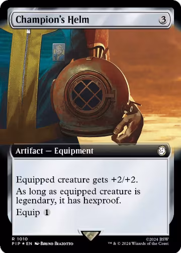 Champion's Helm (Extended Art) (Surge Foil) (1010), Universes Beyond: Fallout — Magic card price