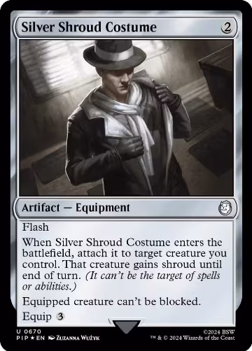 Silver Shroud Costume (Surge Foil) (670), Universes Beyond: Fallout — Magic card price